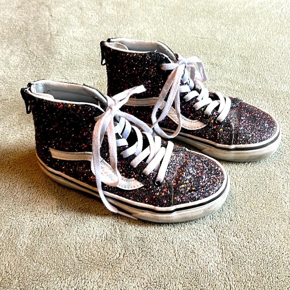 Vans Kids Glitter SK8-HI zip sneakers